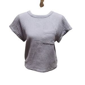 Madewell purple/blue button down top, size small